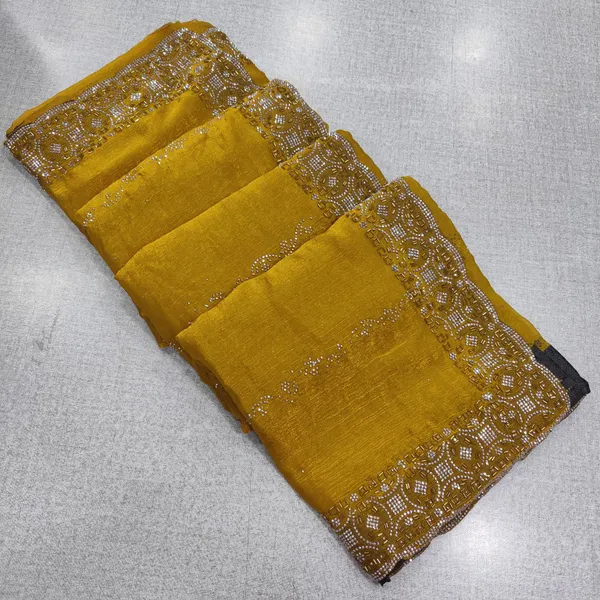 Heavy Fendy Space Silk Saree with Katdana & Stone Work | SR269